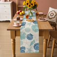 thumbnail image 2 of Blue Coastal Table Runner 70 Inches, Starfish Shell Coral Summer Beach Rustic Bed Runner Dresser Scarves Tabletop for Indoor Outdoor Parties/Ceremony/Banquet, 13" x 70", 2 of 9