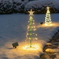 thumbnail image 4 of 20 Inch Christmas Tree Adjustable Multi-Color LED Decoration, Spiral Light Path Stake With Star Topper Outdoor Solar Atmosphere Light, 4 of 4