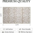 thumbnail image 2 of SIXHOME 3'x5' Area Rugs for Living Room Washable Rugs Boho Area Rug Geometric Neutral Living Room Rug Carpet Soft Rugs for Bedroom Non Slip Entryway Rug Modern Home Decor Taupe, 2 of 6