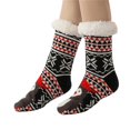 thumbnail image 3 of IDALL Lined Slipper Socks for Women, Non-Slip Cozy Winter House Socks, Soft Fuzzy Socks, Christmas Gifts for Women & Ladies Stocking Stuffers Gray 2 One Size, 3 of 8