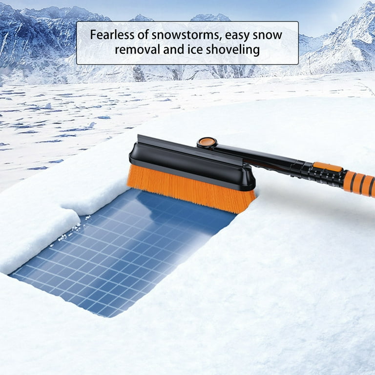 RnemiTe-amo Deals！39in Extendable Car Snow Brush With Squeegee