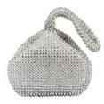 thumbnail image 1 of Femmes Sac à Main Strass Forme de Coeur Brillant Fait à la Main Petit Sac Sac à Main pour Banquet de Mariage de Rassemblement de Fête, 1 of 10