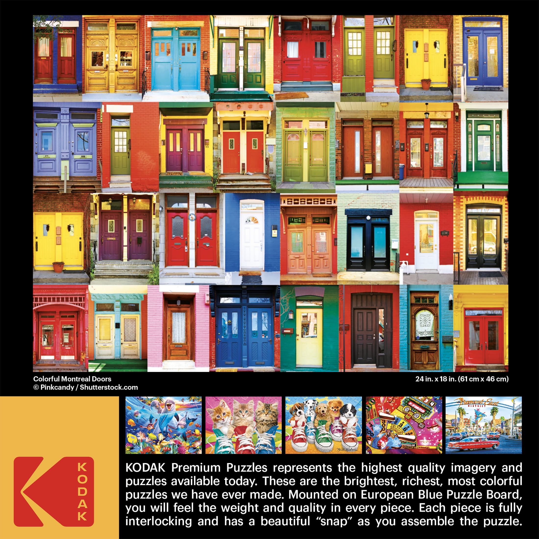 Cra-Z-Art Kodak 350-Piece Colorful Montreal Doors Jigsaw Puzzle