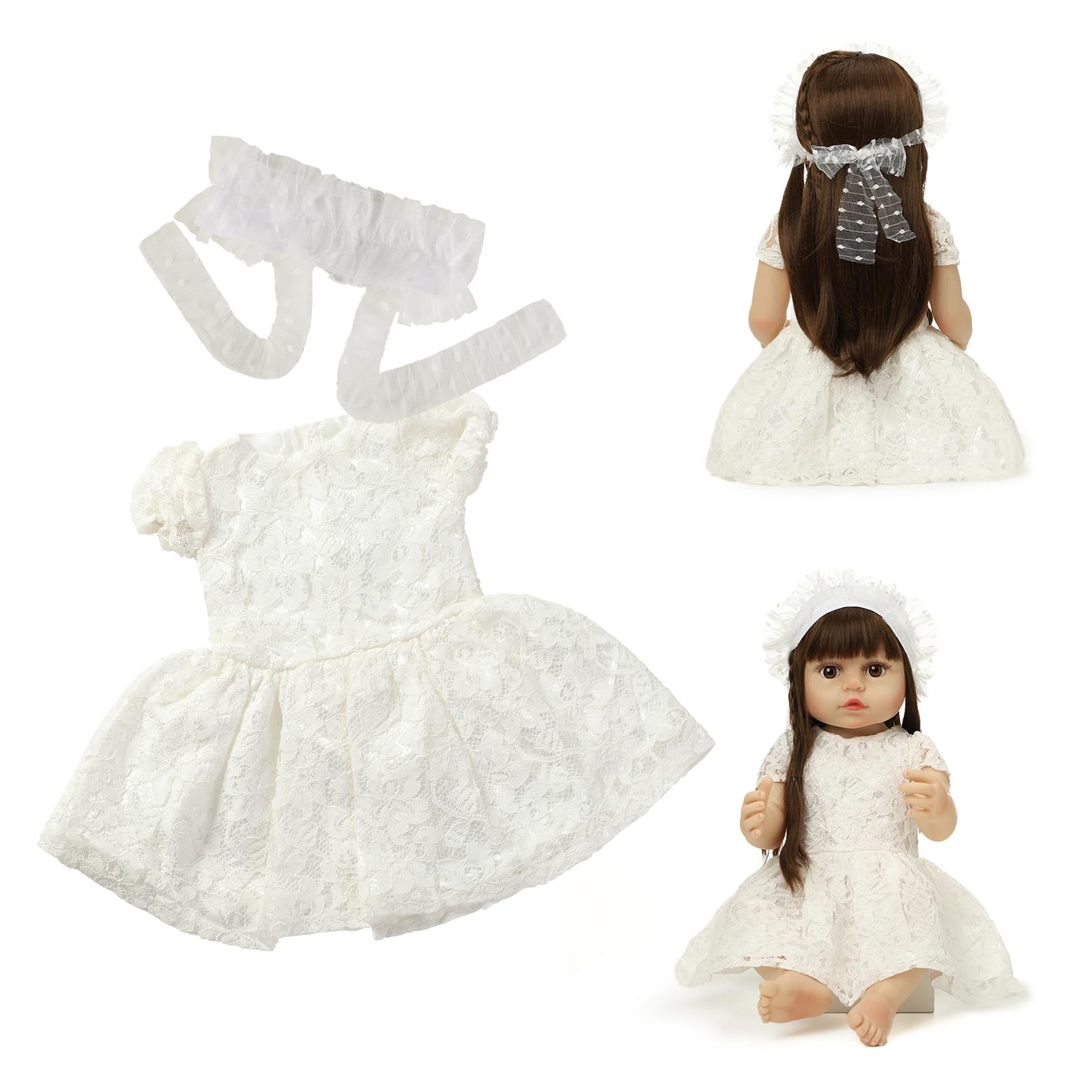 ROBE en soie pour poupée ancienne , vintage de 55cm JUMEAU- Antique doll dress
