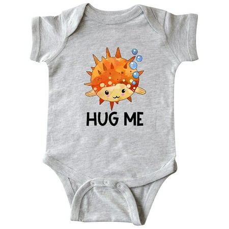 

Inktastic Hug Me Cute Pufferfish with Bubbles Gift Baby Boy or Baby Girl Bodysuit