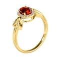 thumbnail image 3 of AoneJewelry 1.40 Carat Diamond and Garnet Ring In 10K Solid Rose, Yellow & White Gold, 3 of 5