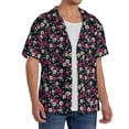 thumbnail image 2 of Kdxio Men's Hawaiian Shirt for Men Short Sleeve Shirt Daisies Flowers Summer Casual Holiday Beach Button Down T-Shirts, 2 of 7