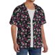 thumbnail image 2 of Balery Daisies Flowers Camisa Casual de Manga Corta con Botones para Hombre, Texturizada, Estilo Cubano, para Playa, Verano-3X-Large, 2 of 5