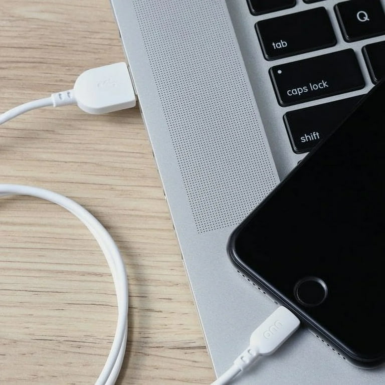 onn. 3' USB-C to USB Cable, White