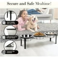 thumbnail image 4 of NMN Designs Vision Triple Diner - 3 Bowl Dog Feeder - Small to Medium Dogs - Multi-Dog Feeding Station - UV Weather Resistant - No Noise - Indoor/Outdoor (Black, Small - 5.5" Ht), 4 of 6