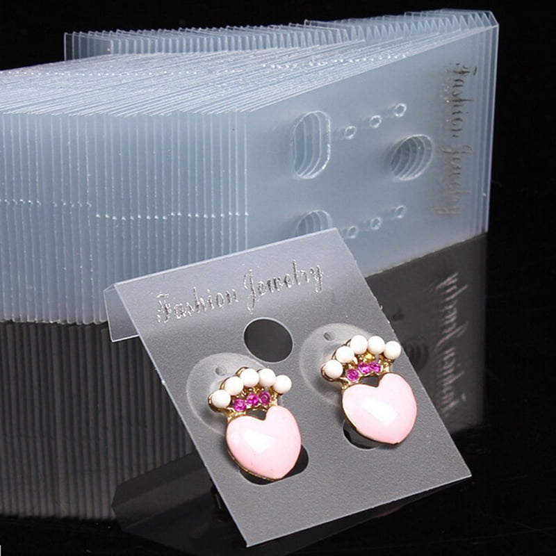 Gold Professional Type Plastic Earring Ear Studs Holder Display Hang Cards La 