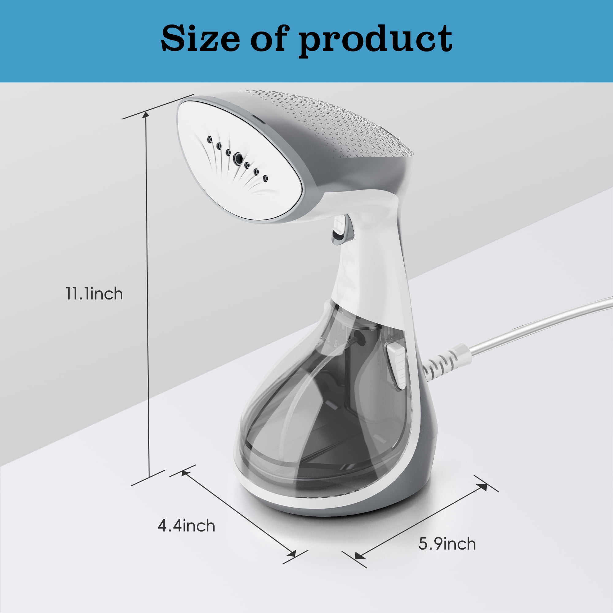 WHALL Handheld Steamer for Clothes, Handheld Garment Steamer with Large 260ml Tank, 25 Second Heat Up, 1200 Watts