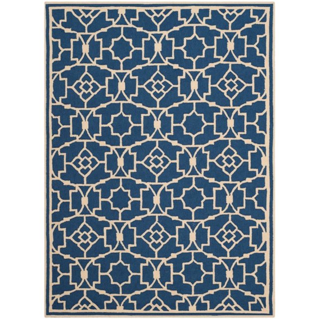 Safavieh Four Seasons 8' X 10' Hand Hooked Rug in Navy and Ivory