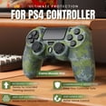 thumbnail image 2 of Controller Skins for PS4 - Silicone Protector Case Skin for Playstation 4 Controller Compatible with PS4 Slim / PS4 Pro Controller, Camo Mosaic Green Cover for PS4 Controller with Thumb Grip Caps, 2 of 7