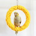 thumbnail image 3 of Parrot Swing Ring Bird Swing Toy Durable Cotton Rope Chewing Toy for Parrots Cockatiels Relieves Boredom Cage Hanging Toy, 3 of 8