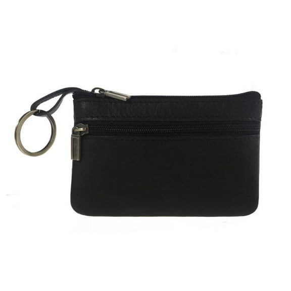 AOOOWER Vintage PU Men's Zipper Purses Coin Purse Cash Change Wallet for Key Hol