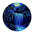 thumbnail image 4 of BCIIG Moonlight Waterfall Round Tablecloth Stain-Resistant Washable 100% Polyester Ideal for Indoor Outdoor Restaurant Wedding Party Decor 42"-46, 4 of 8