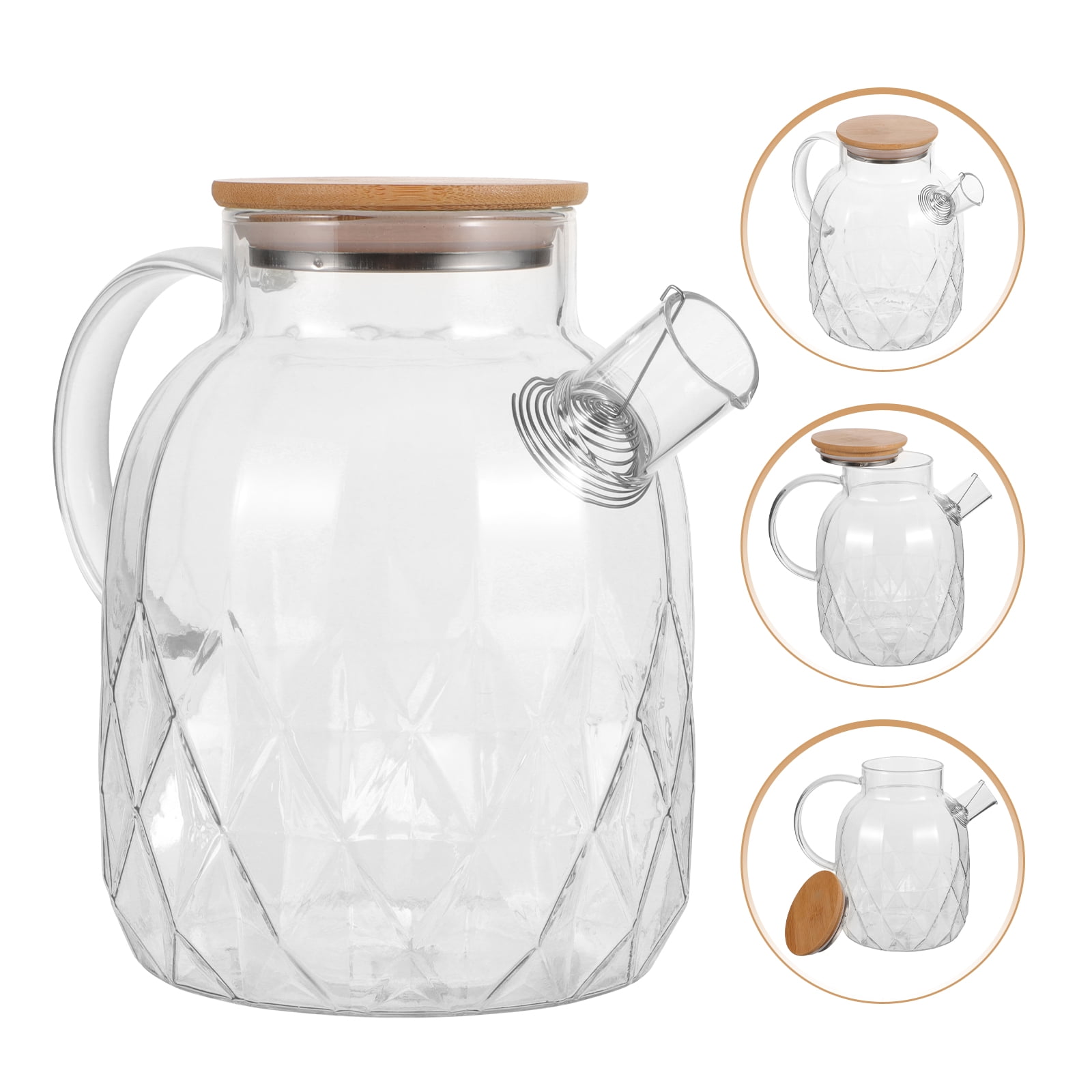 NUOLUX Water Jug Glass Cold Water Jug Household Tea Pitcher Water Carafe Glass Milk Jug Juice Jug