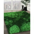 thumbnail image 3 of Ahgly Company Machine Washable Indoor Round Transitional Deep Emerald Green Area Rugs, 6' Round, 3 of 7