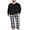 Black Small Plaid, variant on MINTREUS Mens Flannel Pajamas Set 2 Piece Long Sleeve Pjs Pijama Fleece Winter Henley Neck Lounge Sets Sleepwear with Pockets