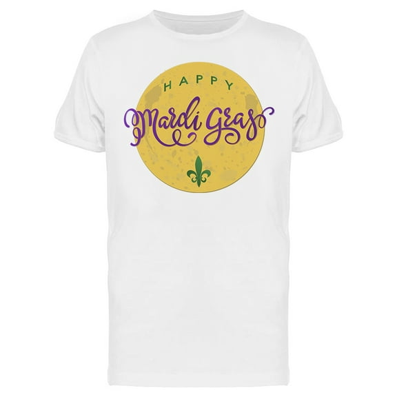 Round : Happy Mardi Gras T-Shirt Men -Image by Shutterstock, Male x-Large