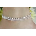thumbnail image 3 of K-KED Womens Fashion Delicate Jewelry Anklet Silver Color Multi Layer Ankle Bracelet, 3 of 5