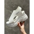 thumbnail image 4 of Fangasis Women Casual Shoes Lightweight Wedge Sandals Summer Platform Sandal Walking Anti-Slip White 6, 4 of 5