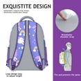thumbnail image 5 of Waterproof Unicorn Backpack for Teens - Ergonomic School Bag with Rainbow Print, Breathable Padded Straps & Spinal Support Design, 5 of 5