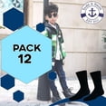 thumbnail image 2 of Yacht & Smith Children & Kids Wholesale Bulk Sports Crew, Athletic Case Pack Socks, by SOCKS'NBULK (12 Pairs Navy, Kids 6-8 (Shoe size 4-7.5)), 2 of 7