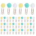 thumbnail image 1 of 50PCS Creative Metal Bookmark Color Clip de papel Hair Ball Clip de papel Creative Bookmark (Color aleatorio), 1 of 6