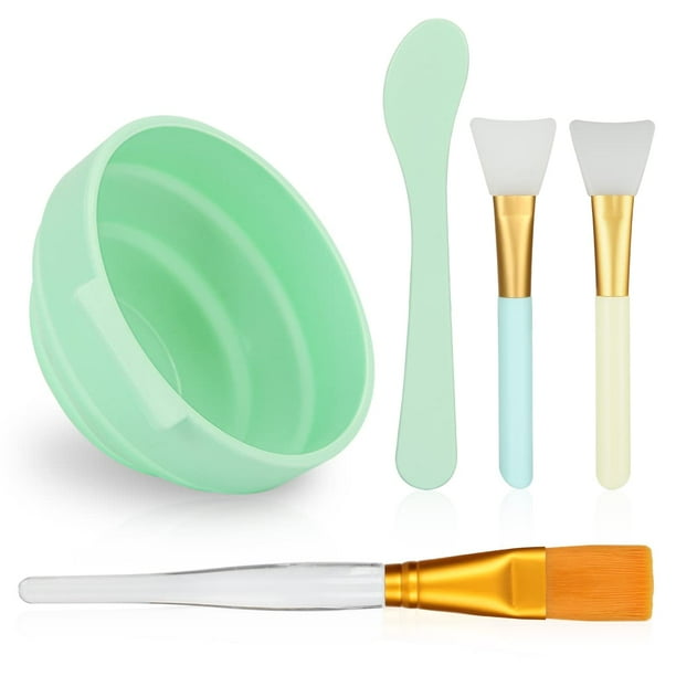 Juego de cuencos para mezclar mascarillas Plazuria 5 en 1, kit de mascarillas faciales DIY