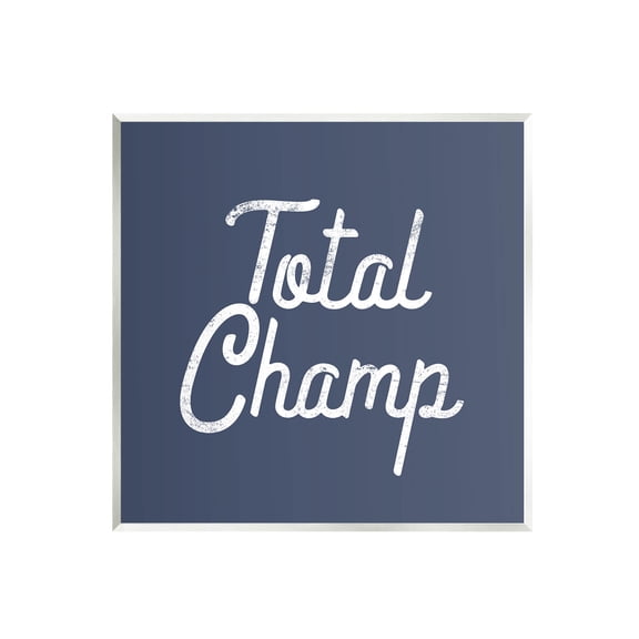 Stupell Industries Total Champ Vintage Phrase Graphic Art Unframed Art Print Wall Art, Design by Lil' Rue