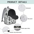 thumbnail image 4 of Grey Dog Paw Footprint Backpack for School,Cute School Bag,Schoolbag with Adjustable Shoulder Straps & Padded Back,15.7"x11.8"x5.5", 4 of 5