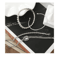 thumbnail image 2 of 4 pzs Pulseras plata para mujer,joyeria Lab.g  plateadas, 2 of 5