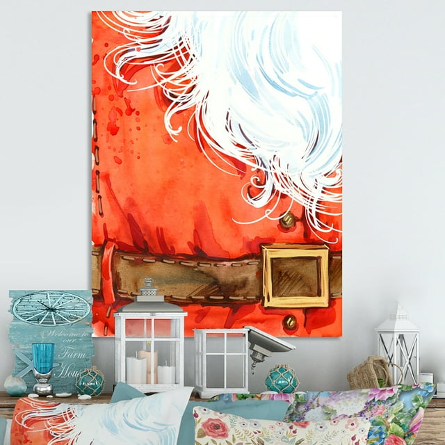 Designart Christmas Holiday Fancy Santa Claus II Traditional Canvas Wall Art