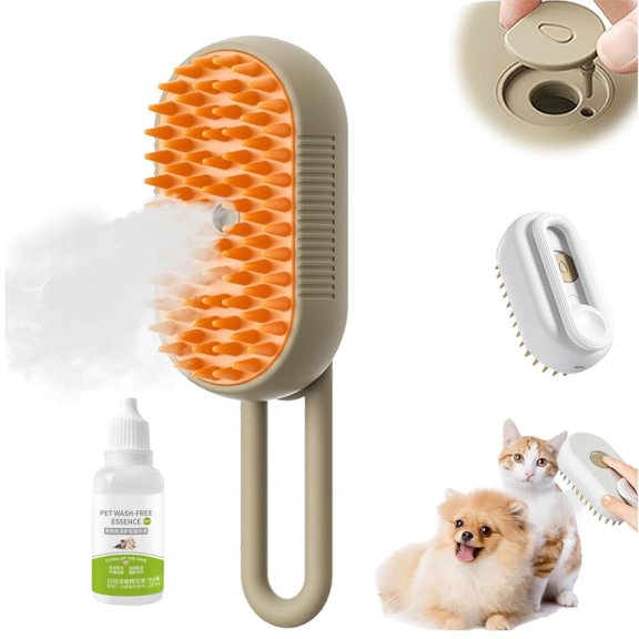 Catzcomfort Brush, 2025 NEW Catzcomfort Cleaning Brush, Catzcomfort Steam Pet Brush with Spray Function, 3 In1 Self-Cleaning Steamy Cat Brush-Anti-Static