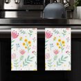 thumbnail image 4 of Eveokoki 2 Pcs Flower Spring Kitchen Towels Wild Flowers Kitchen Dish Towels Kitchen Dish Cloths Fast Drying Kitchen Decor for Home Cooking Baking, 16 x 24 Inch, 4 of 5