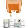 thumbnail image 6 of Burnt Orange Geometric Tie Up Curtains for Window, Thermal Insulated Balloon Shade Adjustable Rod Pocket Curtains Valance Panels for Kitchen Bathroom Cafe 42 x 45 Country Greece Key Art, 6 of 6