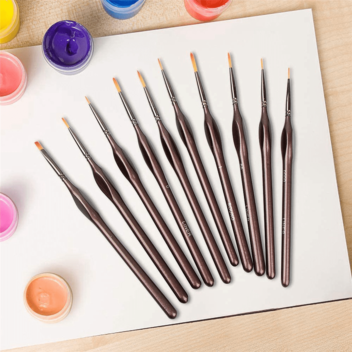 Detail Paint Brush Set,30Pcs Miniature Painting Brushes Kit,Professional Mini Fine Paint Brushes Set