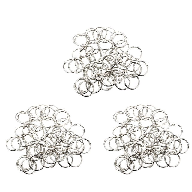 150 Piezas de Anillo de Anillo Suelto para Carpeta del Libro de la Grapa de 30 mm de Diametro Exterior