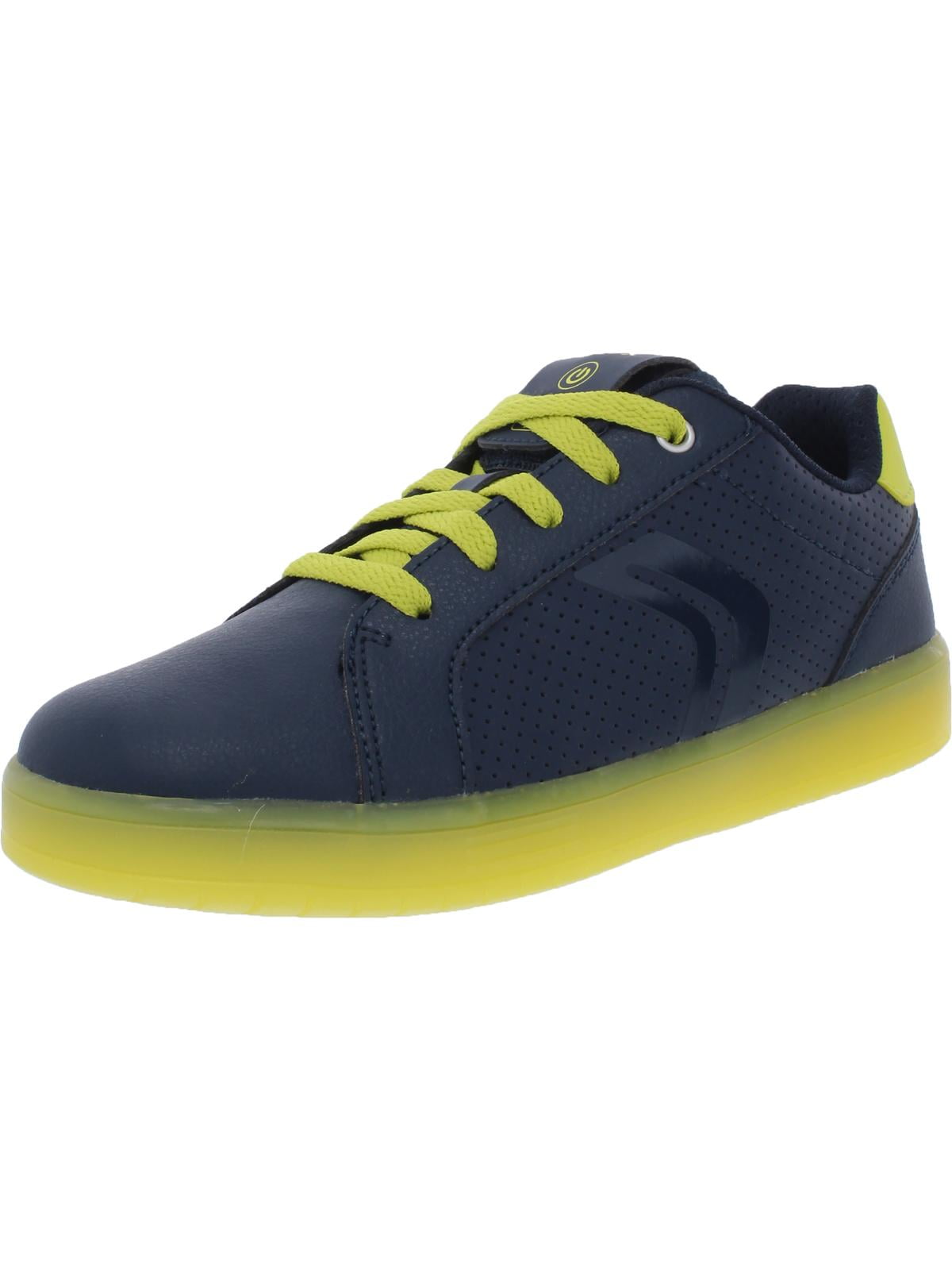 Geox Junior Kommodor Light-Up Boy's Trainers Black/Lime 50% OFF RRP 
