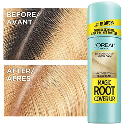 grænse faldt nordøst L'Oreal Paris Magic Root Cover Up Hair Color Magic Root Cover Up Concealer  Spray For Blondes with Dark Roots, Ammonia and Peroxide Free, Light Blonde,  2 fl; oz. - Walmart.com