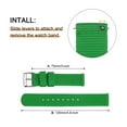 thumbnail image 4 of Green Nylon Watch Band 18mm Width Durable Nylon Strap with Silver Buckle, Canvas Watchband, 4 of 6