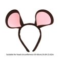 thumbnail image 3 of Cute Cartoon Hairhoop Lovely Mouse Ear Hairband Cosplay Costume Party Stage Props Headdress Adult Kids Head Accessories white powder, 3 of 4