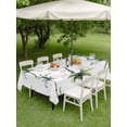 thumbnail image 5 of 52x70 Inch Outdoor Tablecloth with Umbrella Hole Zipper Rectangle Green Palm Trees Rectangular Tablecloths Outside Waterproof Watercolor Summer Botanical Patio Table Cloth Cover for Picnic Party, 5 of 8