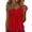 Red, variant on Staron Spring Summer Casual Button Up Shirt for Women Round Neck 3/4 Sleeve Solid Color Basic Top, Blue XXL