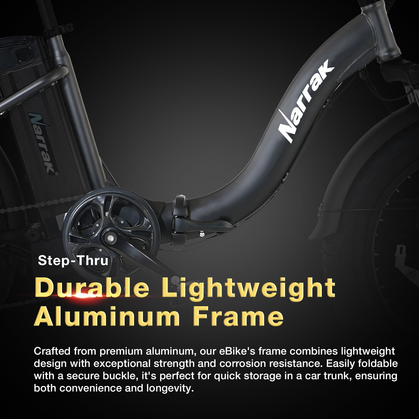 Fat Tire Folding Electric Bike, 48V & 624Wh Lithium Removable Battery, Peak 1100W Brushless Motor, Max Speed 28Mph, M7 Large LCD Display, Suspension, Step-Over/Thru Frame