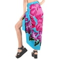 thumbnail image 2 of HAPPY BAY Women's Beachwear Summer Beach Bikini Wraps Swimwear Swim Cover up Wrap Skirt Bathing suit Swimsuit Sarong Coverups for Women One Size Turquoise, Floral, 2 of 5