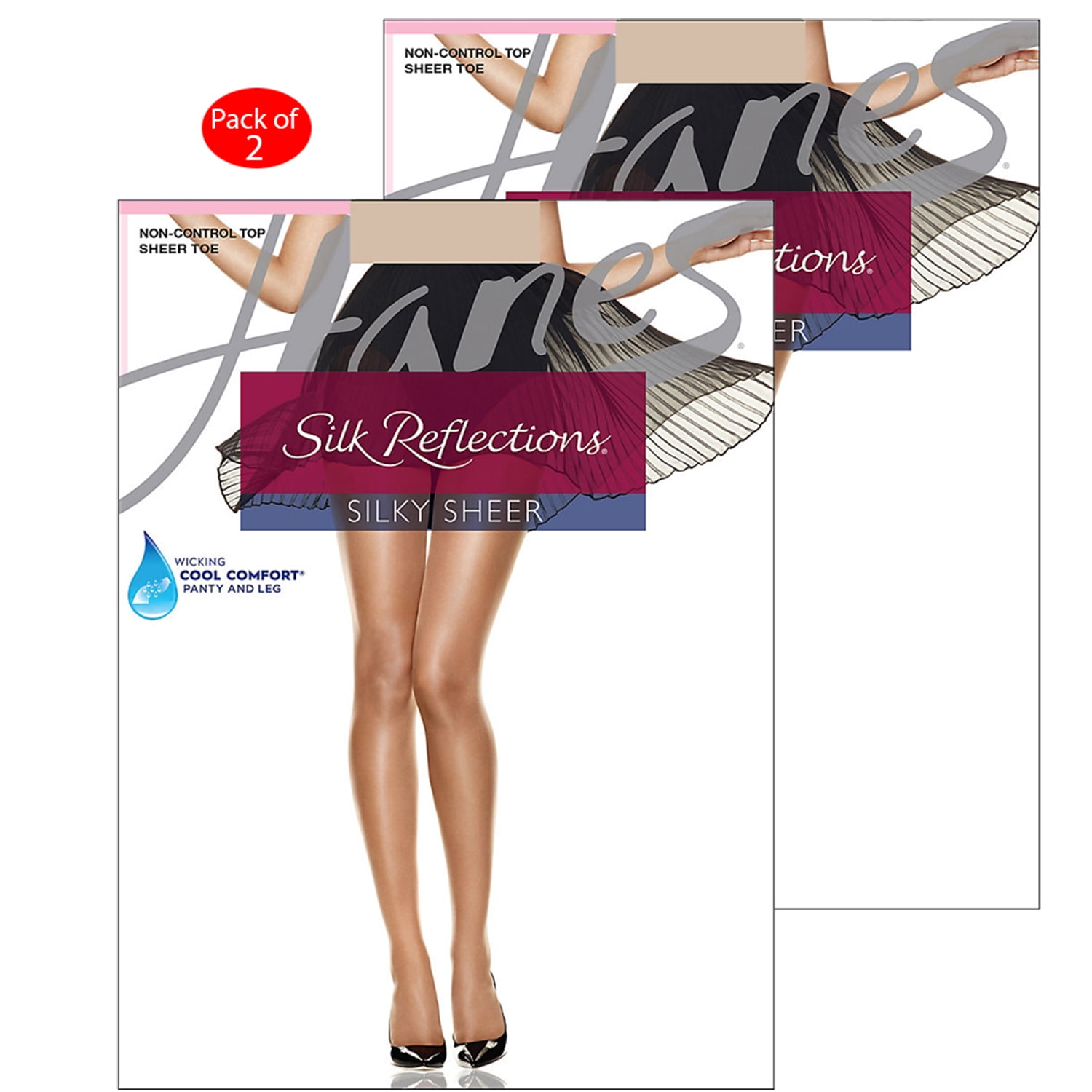 Hanes Silk Reflections Sheer Toe Pantyhose, Color: Travel Buff, Size ...