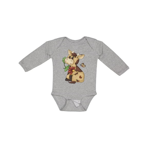 Inktastic Corky Cow Boys Long Sleeve Baby Bodysuit